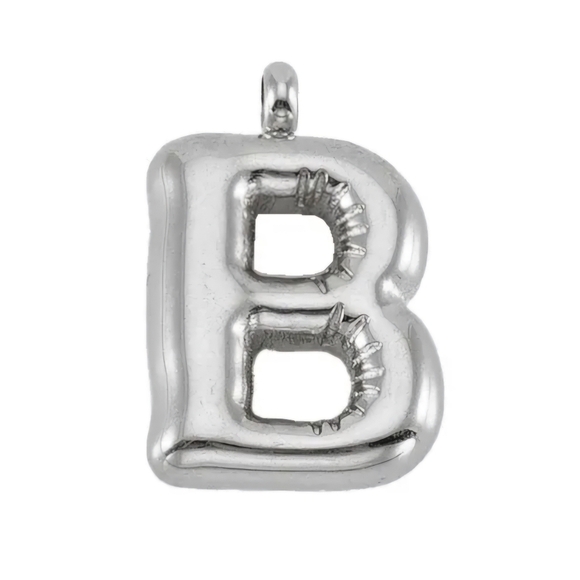 Initial 'B' Pendant Stainless Steel - Picture 1 of 10
